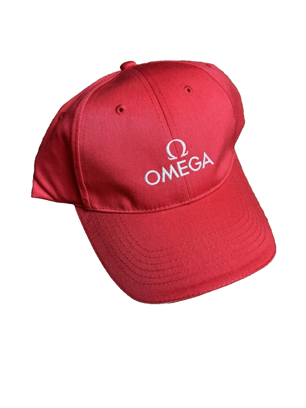 OMEGA Watch Seamaster Rare Red Baseball Hat O/S NEW